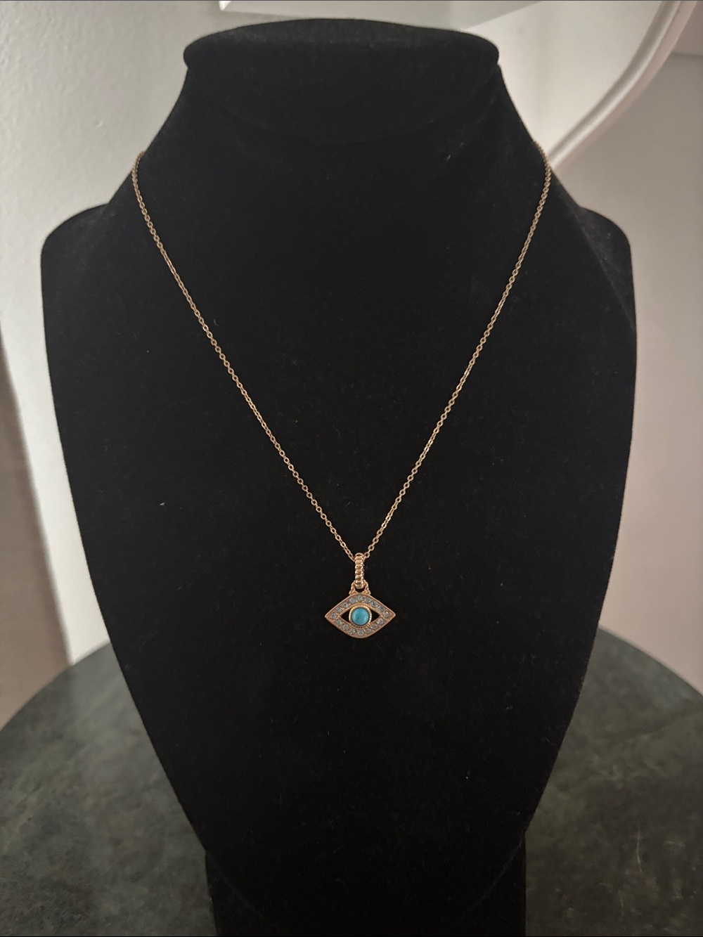 Gorjana Gold-Tone Necklace with Blue Eye Pendant